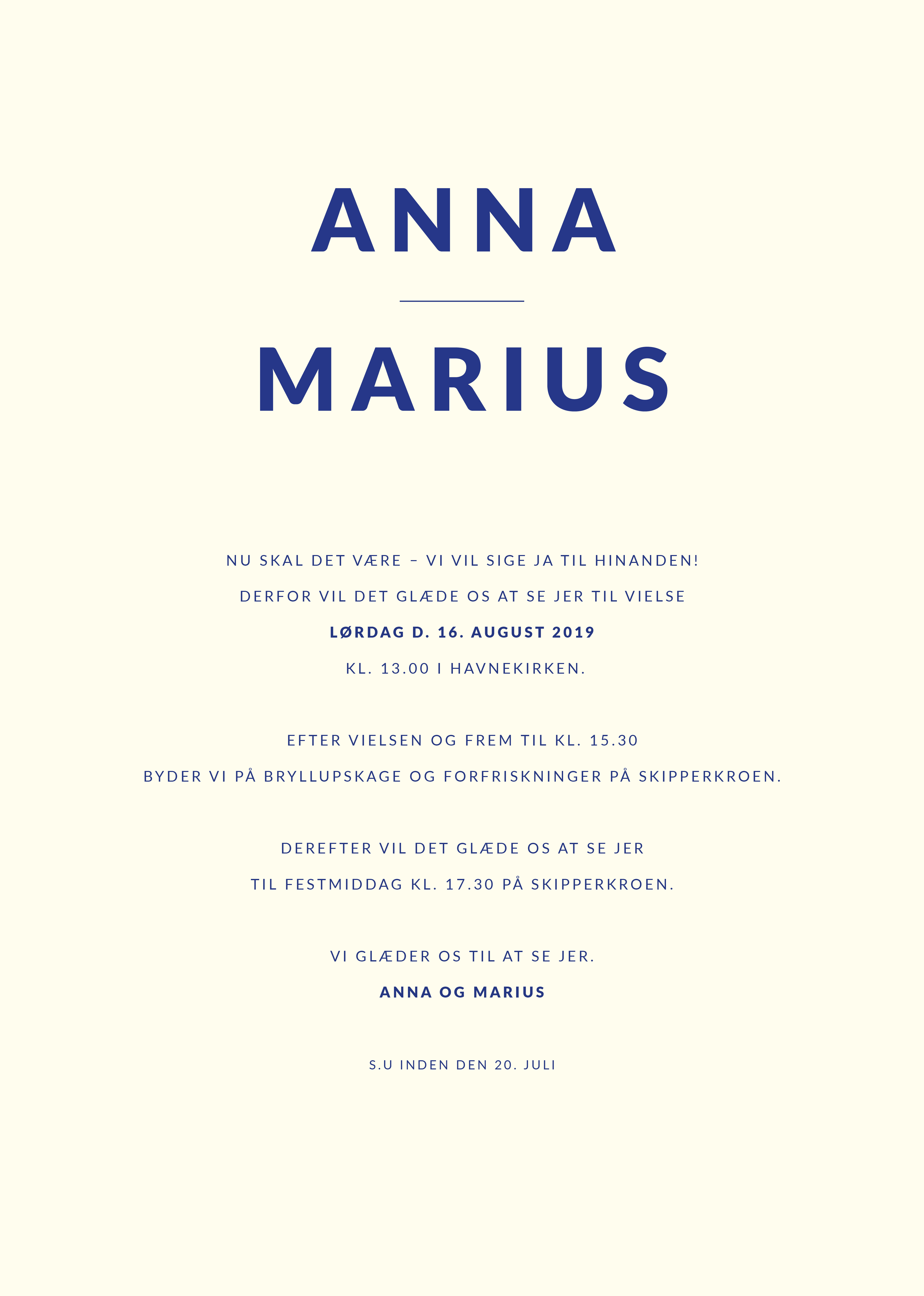 Minimalistisk - Anna & Marius